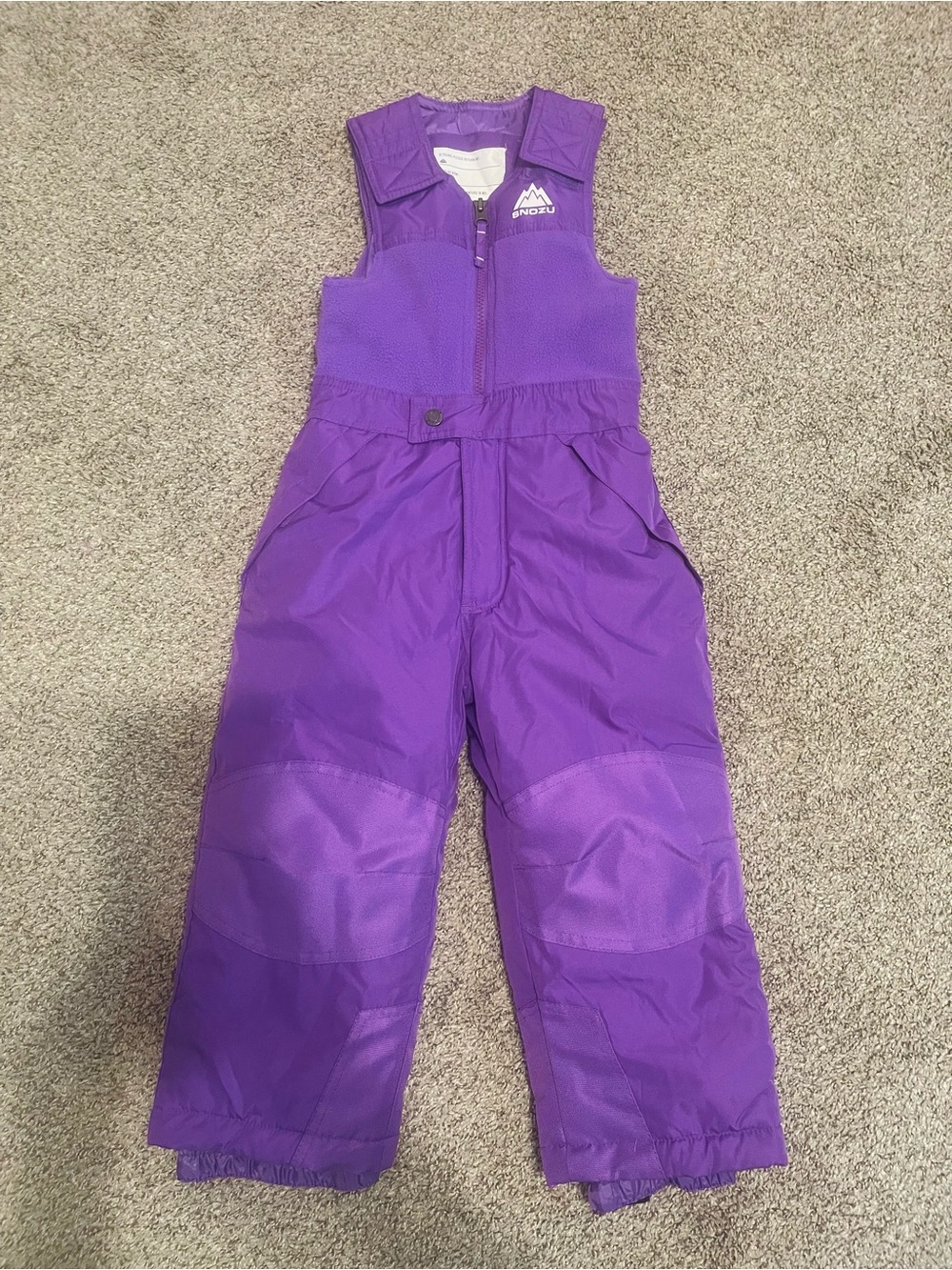 Snozu Purple Kids Snow Bib Overalls